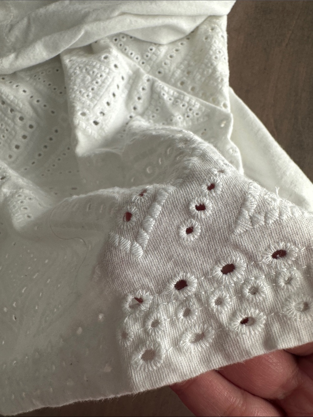 J Crew eyelet ¾ sleeve shirt size medium - Picture 4 of 8